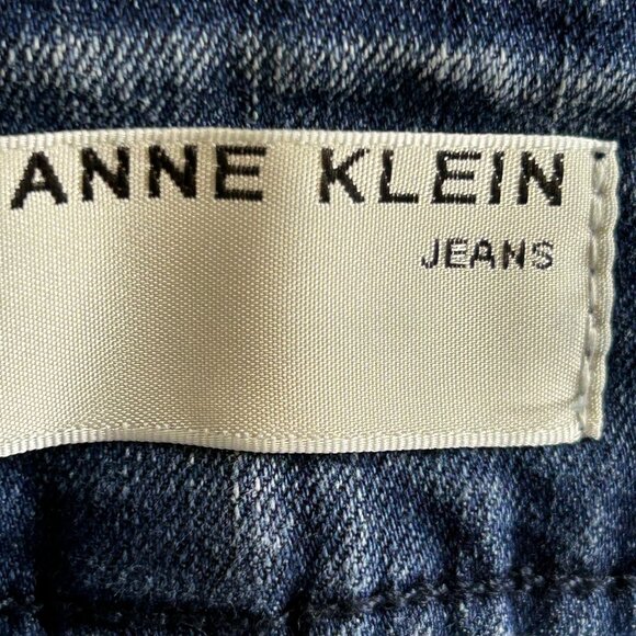 Anne Klein Women's Wide Leg Crop High Rise Blue Jean size 12 - Picture 14 of 16
